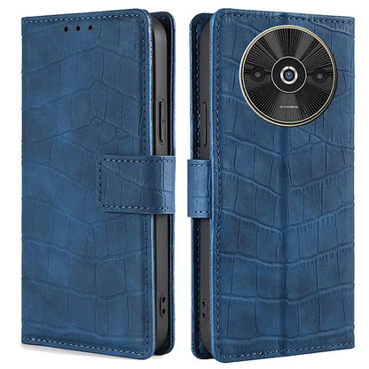 For Xiaomi Redmi A3 / Poco C61 4G Case Crocodile Texture Skin-touch Leather Wallet Phone Cover