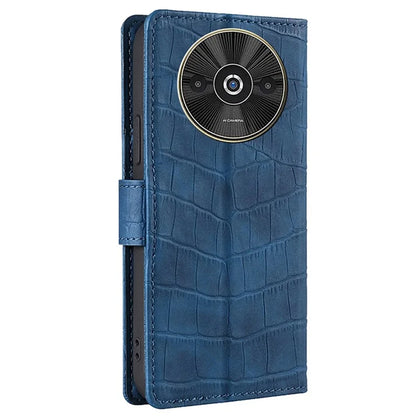 For Xiaomi Redmi A3 / Poco C61 4G Case Crocodile Texture Skin-touch Leather Wallet Phone Cover
