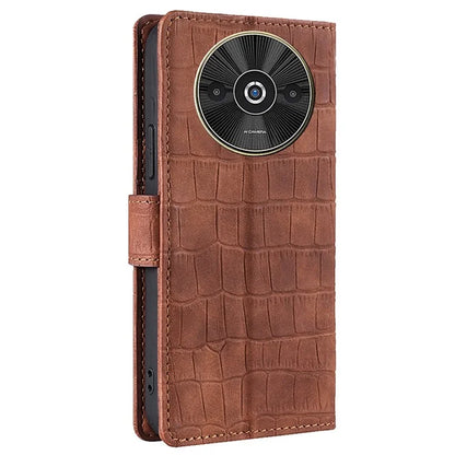 For Xiaomi Redmi A3 / Poco C61 4G Case Crocodile Texture Skin-touch Leather Wallet Phone Cover