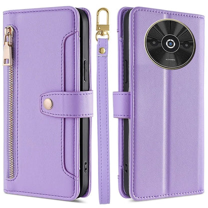 For Xiaomi Redmi A3 / Poco C61 4G Crossbody Phone Case Wallet Zipper Pocket Leather Cover