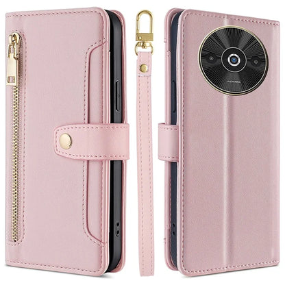 For Xiaomi Redmi A3 / Poco C61 4G Crossbody Phone Case Wallet Zipper Pocket Leather Cover