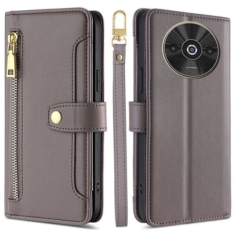 For Xiaomi Redmi A3 / Poco C61 4G Crossbody Phone Case Wallet Zipper Pocket Leather Cover