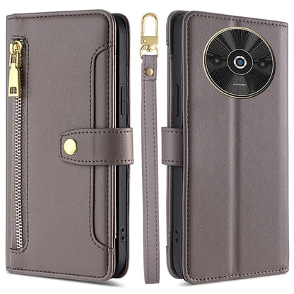 For Xiaomi Redmi A3 / Poco C61 4G Crossbody Phone Case Wallet Zipper Pocket Leather Cover
