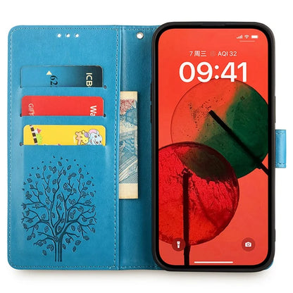 For TECNO Spark 20 Pro+ Case Tree Imprinted Wallet Stand Leather Phone Cover