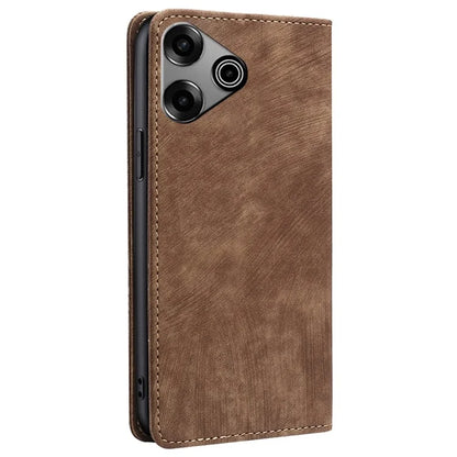 For TECNO Pova 6 Pro 5G Case RFID Blocking PU Leather Wallet Flip Phone Cover