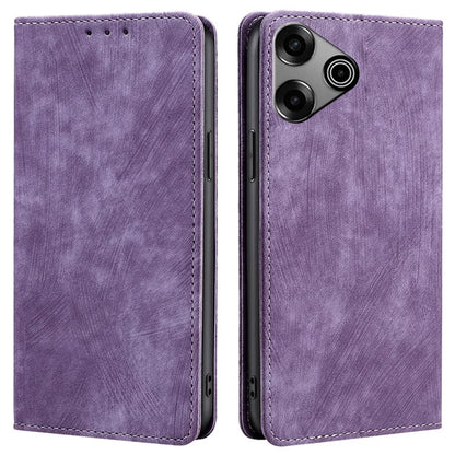 For TECNO Pova 6 Pro 5G Case RFID Blocking PU Leather Wallet Flip Phone Cover
