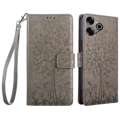 For TECNO Pova 6 Pro 5G Wallet Case Tree Imprinted Stand Leather Phone Cover