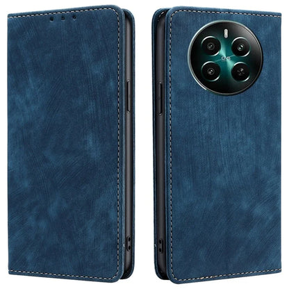 For Realme 12+ 5G Flip Case Leather Shockproof Phone Cover with RFID Blocking Wallet