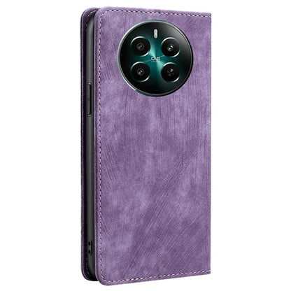 For Realme 12+ 5G Flip Case Leather Shockproof Phone Cover with RFID Blocking Wallet