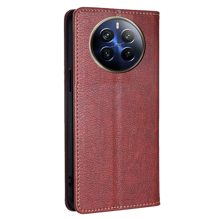 For Realme 12 Pro 5G / 12 Pro+ 5G Magnetic Case Card Holder Leather Phone Shell