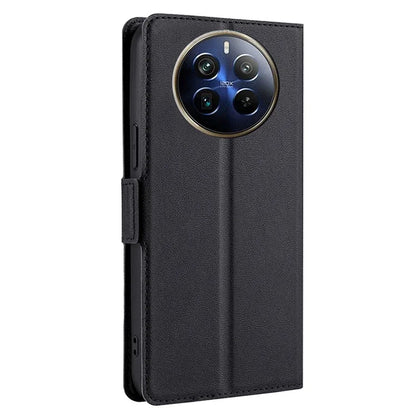 For Realme 12 Pro 5G / 12 Pro+ 5G Phone Case Side Magnetic Clasp PU Leather Flip Cover