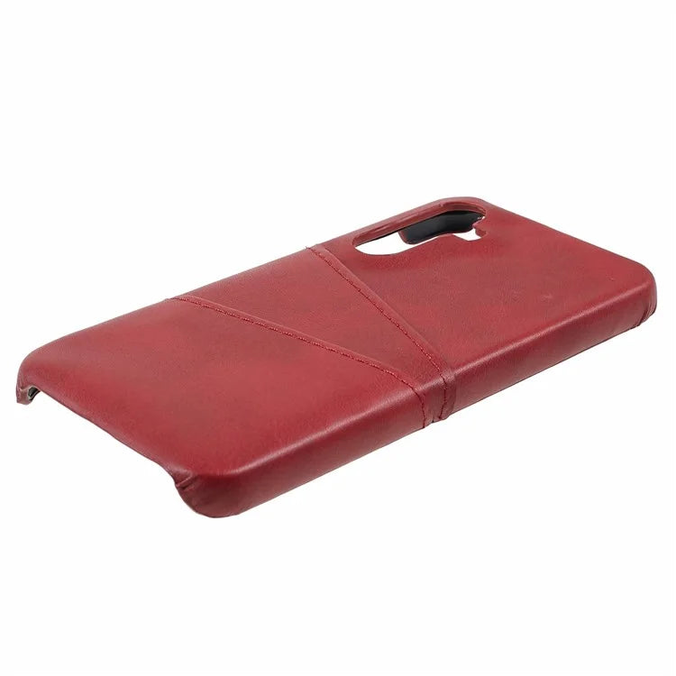 For Samsung Galaxy A15 5G Shockproof Case 2 Card Slots PU+PC Back Phone Cover