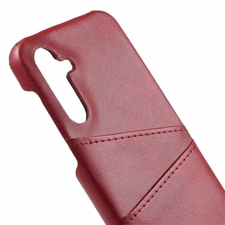 For Samsung Galaxy A15 5G Shockproof Case 2 Card Slots PU+PC Back Phone Cover