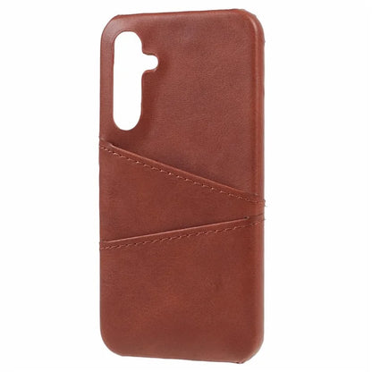 For Samsung Galaxy A15 5G Shockproof Case 2 Card Slots PU+PC Back Phone Cover