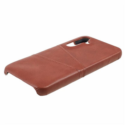 For Samsung Galaxy A15 5G Shockproof Case 2 Card Slots PU+PC Back Phone Cover