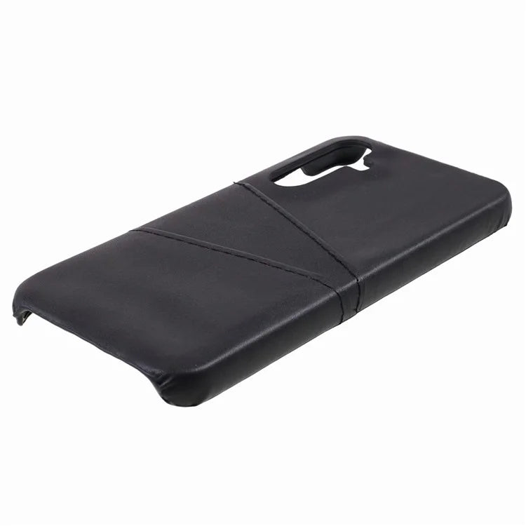For Samsung Galaxy A15 5G Shockproof Case 2 Card Slots PU+PC Back Phone Cover