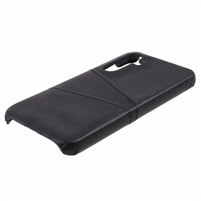 For Samsung Galaxy A15 5G Shockproof Case 2 Card Slots PU+PC Back Phone Cover