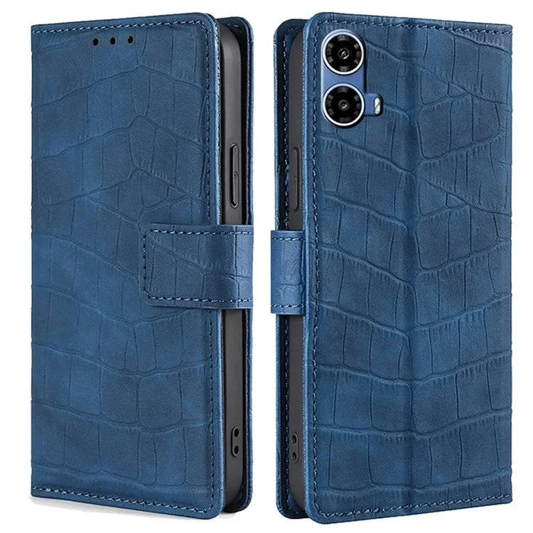 For Motorola Moto G34 5G Case Crocodile Texture Wallet Scratch-proof Protective Cover