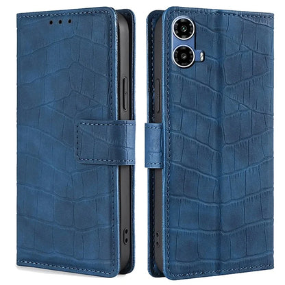 For Motorola Moto G34 5G Case Crocodile Texture Wallet Scratch-proof Protective Cover