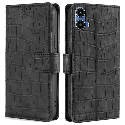 For Motorola Moto G34 5G Case Crocodile Texture Wallet Scratch-proof Protective Cover