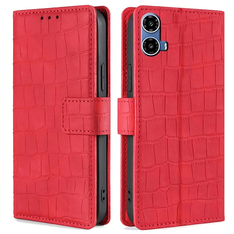 For Motorola Moto G34 5G Case Crocodile Texture Wallet Scratch-proof Protective Cover