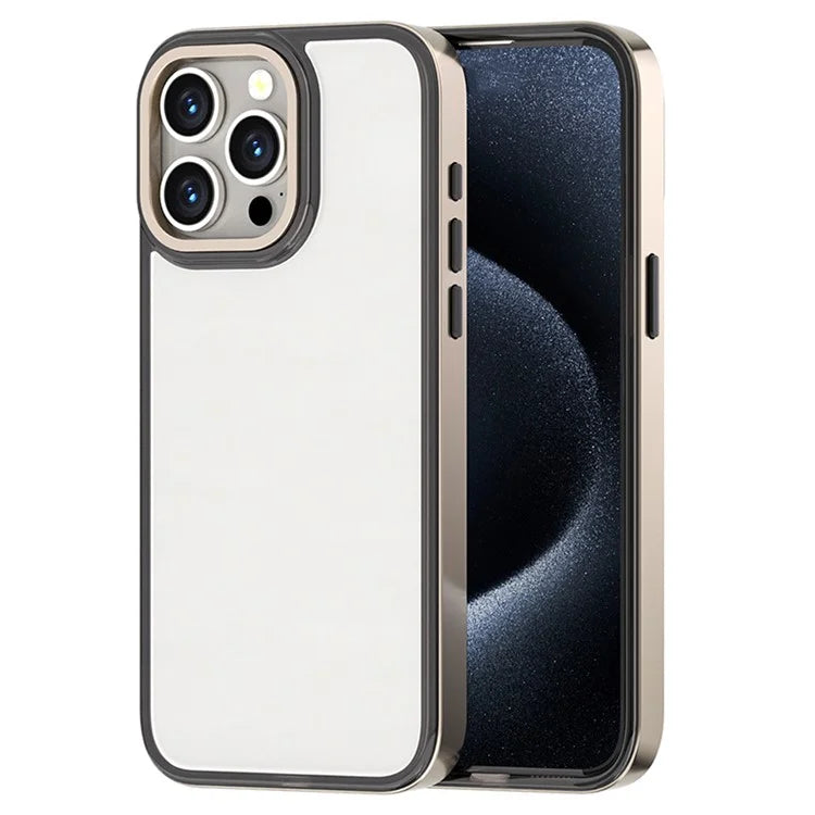 For iPhone 13 Pro Max Case Electroplating Slim TPU+PC Phone Cover