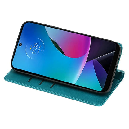 For Motorola Moto E14 4G / G04 4G / G04s 4G / G24 4G Wallet Case Magnetic Closure Anti-Drop Leather Phone Cover