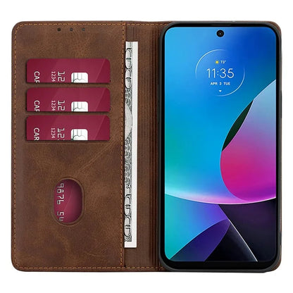 For Motorola Moto E14 4G / G04 4G / G04s 4G / G24 4G Wallet Case Magnetic Closure Anti-Drop Leather Phone Cover