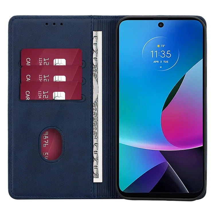 For Motorola Moto E14 4G / G04 4G / G04s 4G / G24 4G Wallet Case Magnetic Closure Anti-Drop Leather Phone Cover