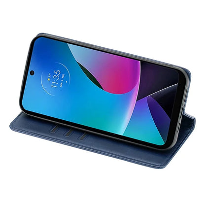 For Motorola Moto E14 4G / G04 4G / G04s 4G / G24 4G Wallet Case Magnetic Closure Anti-Drop Leather Phone Cover