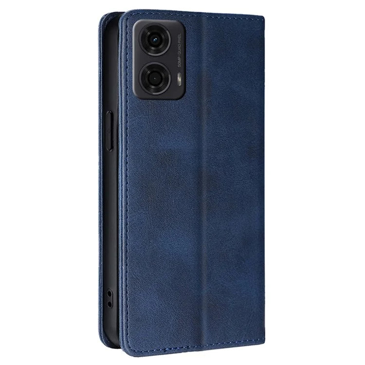For Motorola Moto E14 4G / G04 4G / G04s 4G / G24 4G Wallet Case Magnetic Closure Anti-Drop Leather Phone Cover