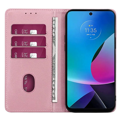For Motorola Moto E14 4G / G04 4G / G04s 4G / G24 4G Wallet Case Magnetic Closure Anti-Drop Leather Phone Cover