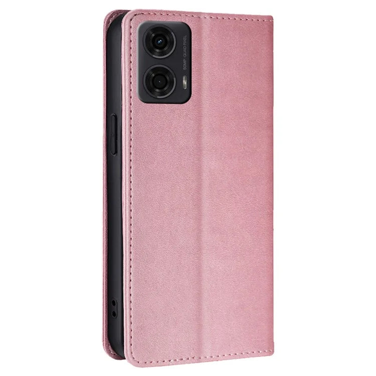 For Motorola Moto E14 4G / G04 4G / G04s 4G / G24 4G Wallet Case Magnetic Closure Anti-Drop Leather Phone Cover