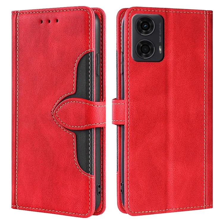 For Motorola Moto E14 4G / G04 4G / G04s 4G / G24 4G Wallet Case Skin-Touch Leather Stand Phone Cover