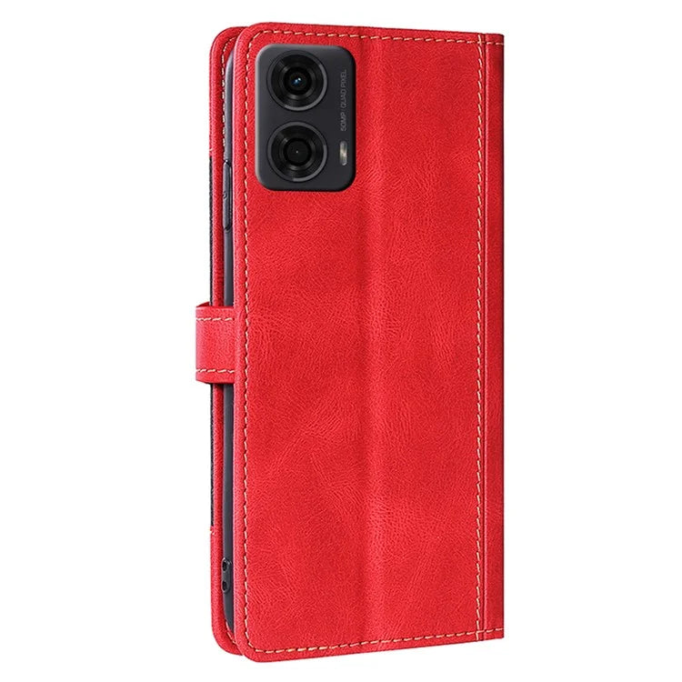 For Motorola Moto E14 4G / G04 4G / G04s 4G / G24 4G Wallet Case Skin-Touch Leather Stand Phone Cover