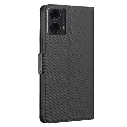 For Motorola Moto E14 4G / G04 4G / G04s 4G / G24 4G Leather Case Twill Texture Card Slots Cell Phone Cover