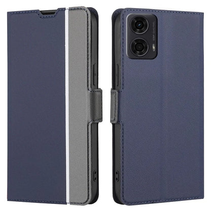 For Motorola Moto E14 4G / G04 4G / G04s 4G / G24 4G Leather Case Twill Texture Card Slots Cell Phone Cover