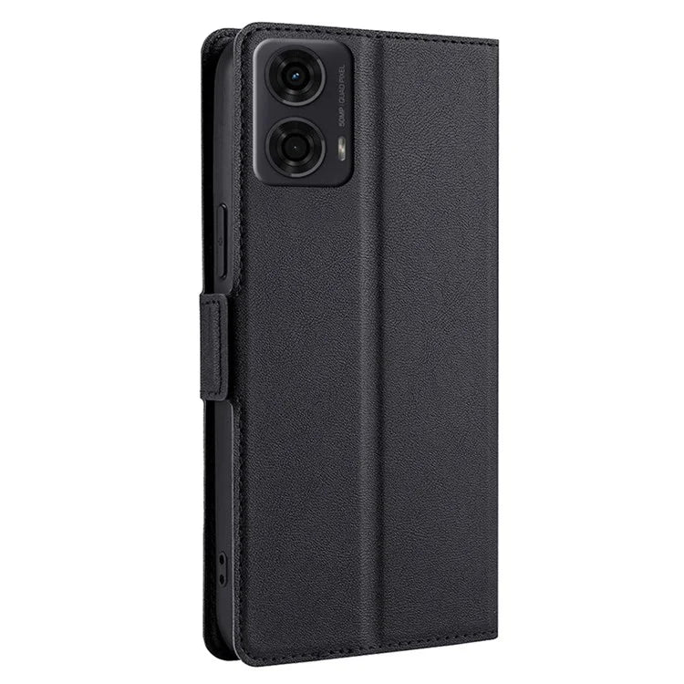 For Motorola Moto E14 4G / G04 4G / G04s 4G / G24 4G Case Leather Phone Cover with Card Slots Stand