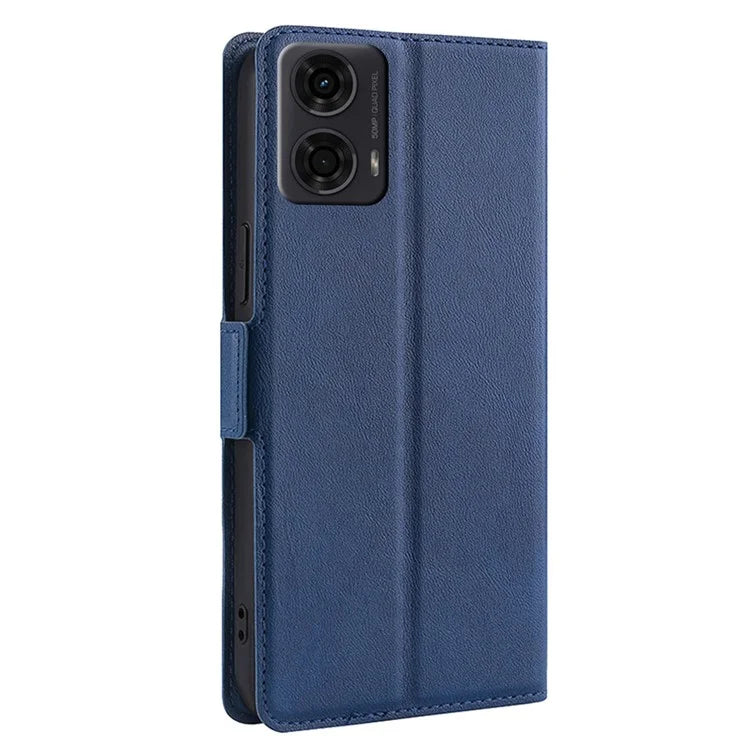 For Motorola Moto E14 4G / G04 4G / G04s 4G / G24 4G Case Leather Phone Cover with Card Slots Stand