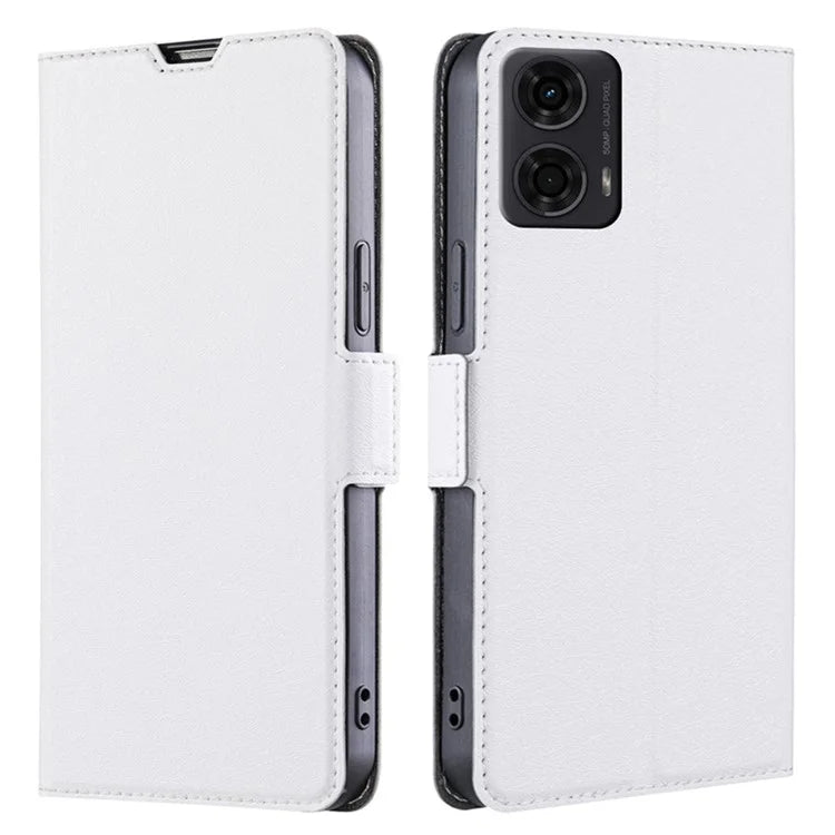 For Motorola Moto E14 4G / G04 4G / G04s 4G / G24 4G Case Leather Phone Cover with Card Slots Stand
