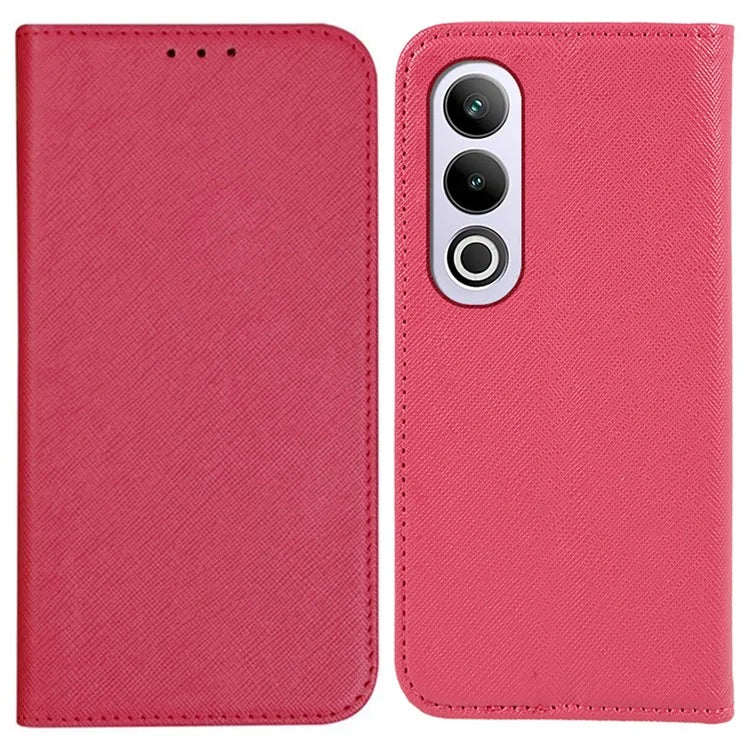 For OnePlus Ace 3V 5G Case Magnetic Closure Cross Texture Leather Phone Cover