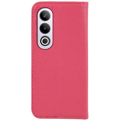 For OnePlus Ace 3V 5G Case Magnetic Closure Cross Texture Leather Phone Cover