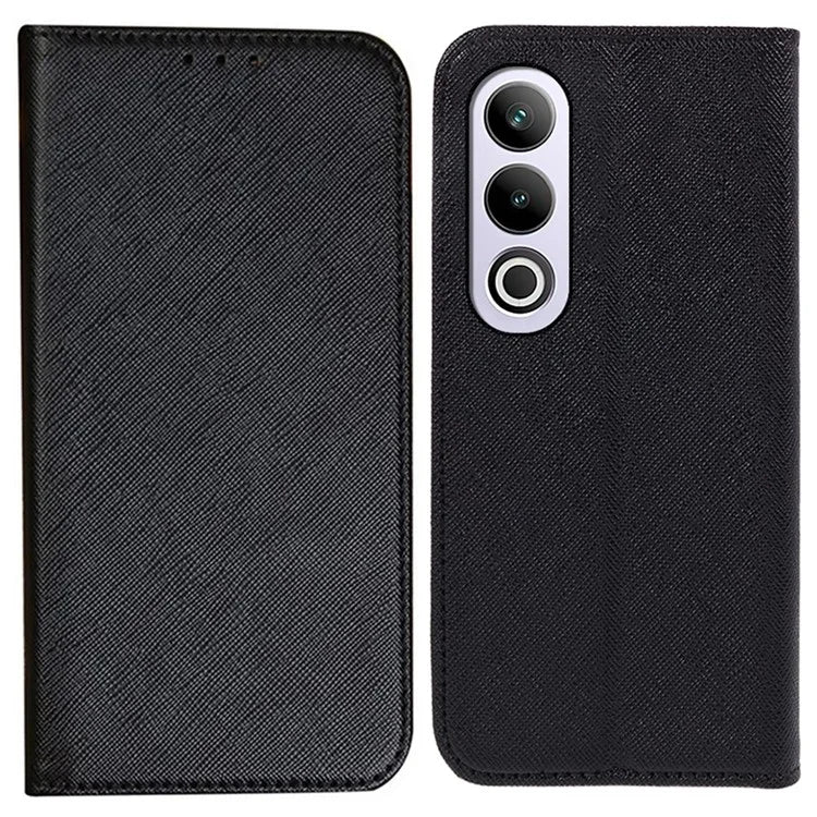 For OnePlus Ace 3V 5G Case Magnetic Closure Cross Texture Leather Phone Cover