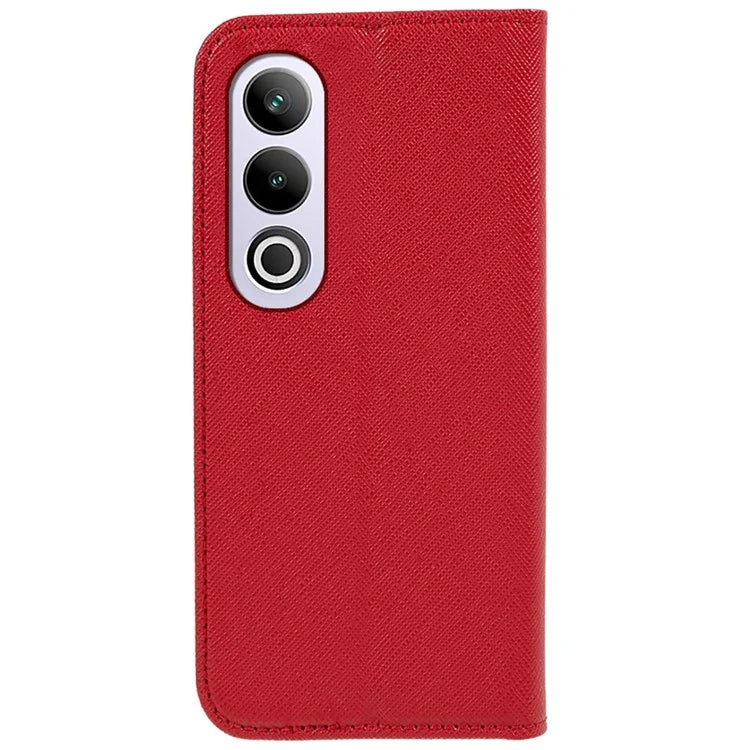 For OnePlus Ace 3V 5G Case Magnetic Closure Cross Texture Leather Phone Cover