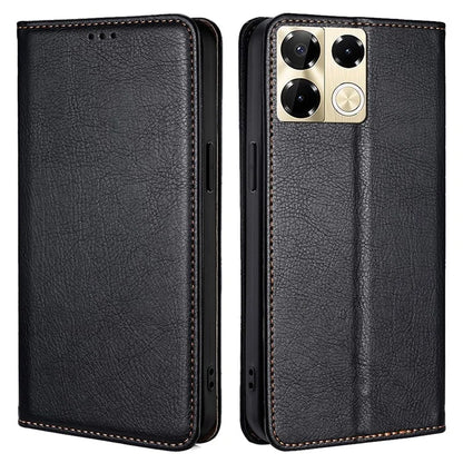 For Infinix Note 40 Pro 5G Case Solid Color PU Leather Flip Wallet Stand Cover