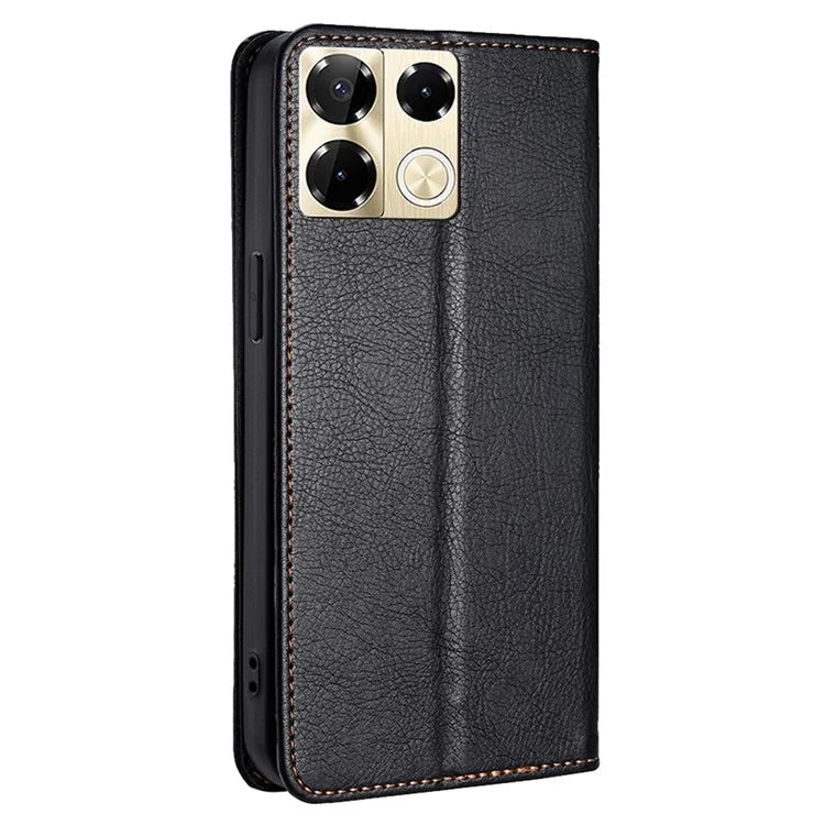 For Infinix Note 40 Pro 5G Case Solid Color PU Leather Flip Wallet Stand Cover