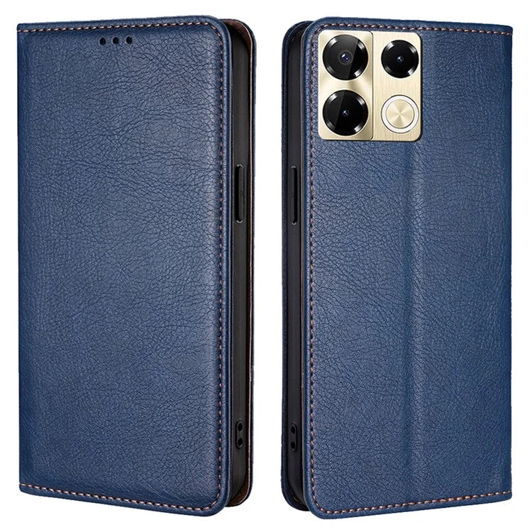 For Infinix Note 40 Pro 5G Case Solid Color PU Leather Flip Wallet Stand Cover