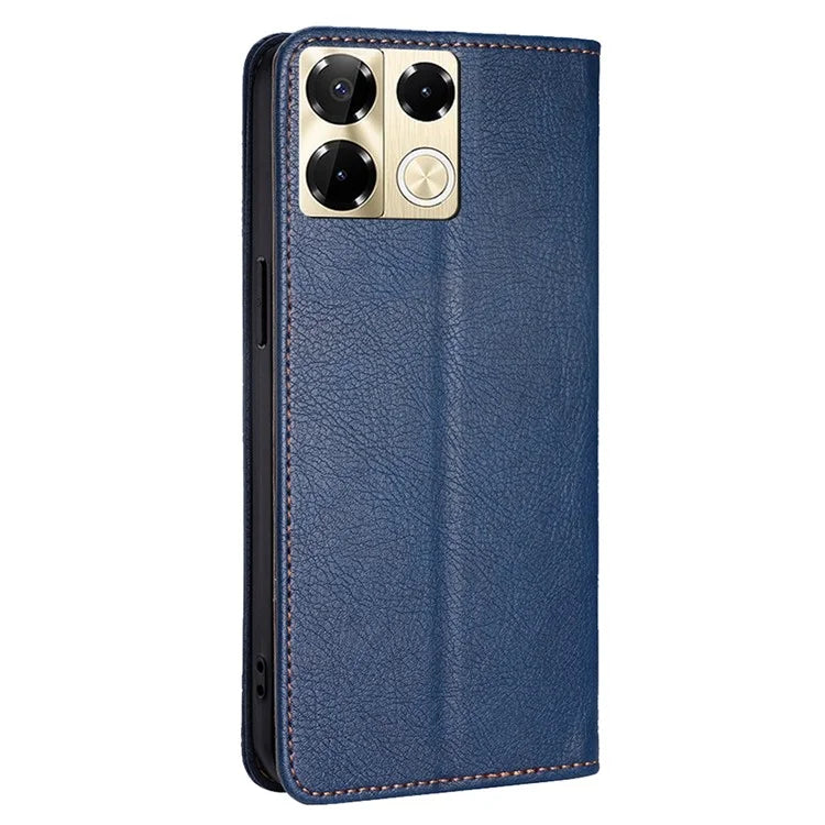 For Infinix Note 40 Pro 5G Case Solid Color PU Leather Flip Wallet Stand Cover