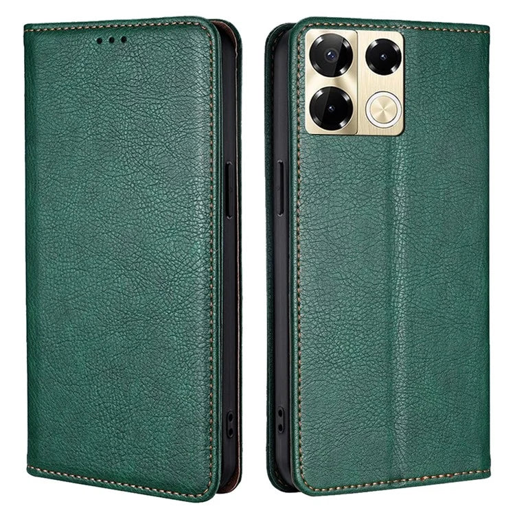 For Infinix Note 40 Pro 5G Case Solid Color PU Leather Flip Wallet Stand Cover
