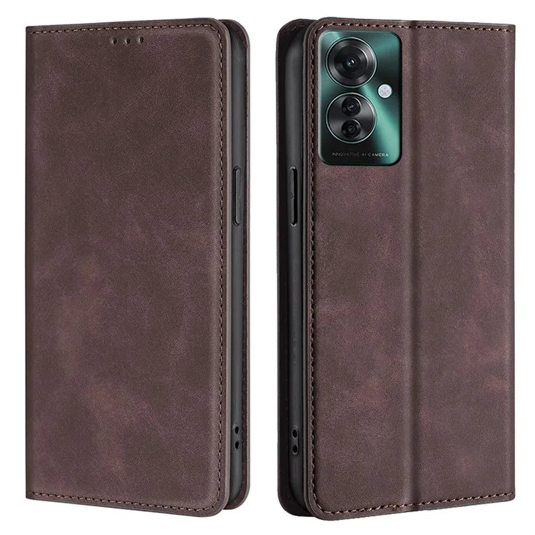 For Oppo Reno11 F 5G / F25 Pro 5G Phone Case Card Slots Leather Cover Skin-Touch Texture